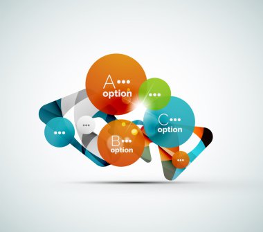 soyut adım infographics iş düzeni
