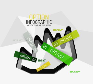 modern iş geometrik infographics