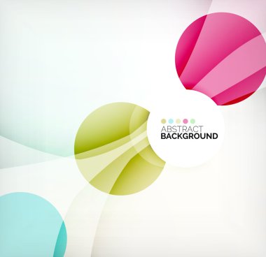 Renkli Daireler modern soyut kompozisyon