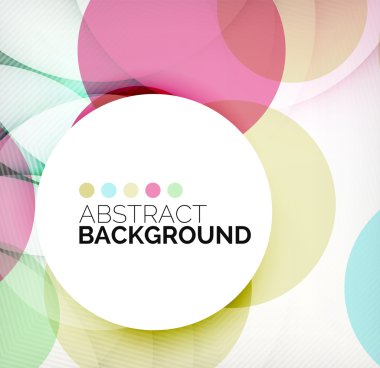 Renkli Daireler modern soyut kompozisyon