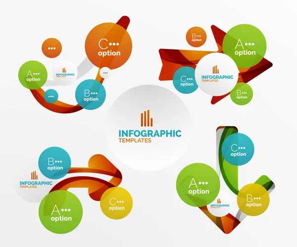 Conjunto de infográficos passo abstrato — Vetor de Stock