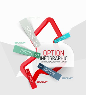 renkli taze etiket infographics