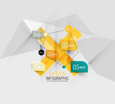 modern iş geometrik infographics
