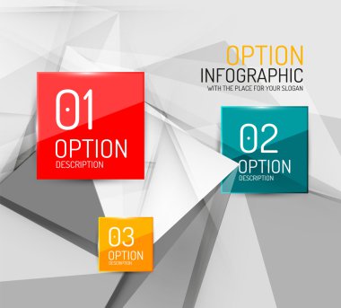 iş geometrik seçeneği adımları infographics