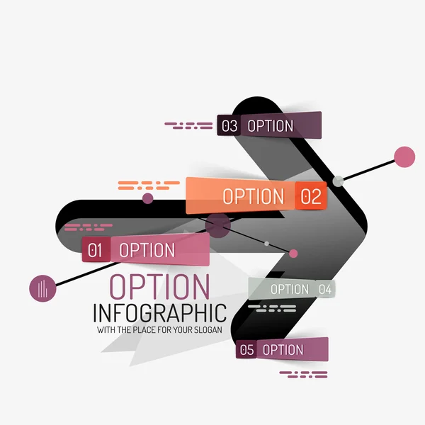 Infografías web de oficina de diseño de línea mínima — Archivo Imágenes Vectoriales