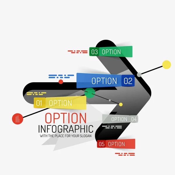 Infografías web de oficina de diseño de línea mínima — Vector de stock