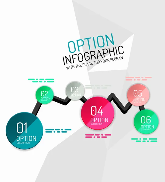 Renkli taze etiket infographics — Stok Vektör