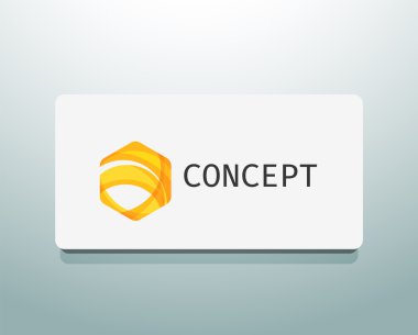 Soyut logo tasarımı, dalga şekli altıgen