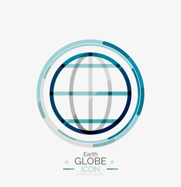 World globe logo stamp — Stock Vector