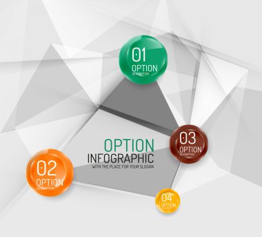 iş geometrik seçeneği adımları infographics