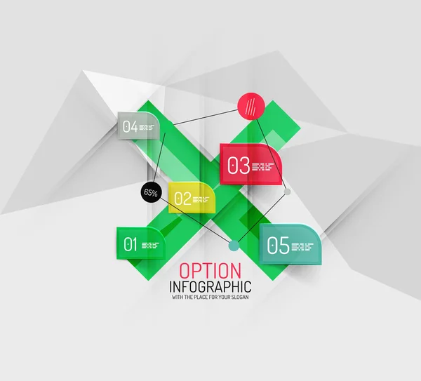 Infográficos geométricos de negócios abstratos modernos — Vetor de Stock