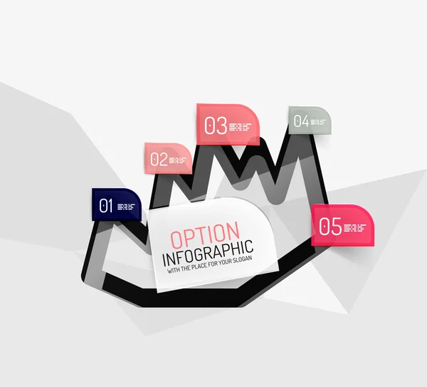Modern absztrakt üzleti geometriai infographics — Stock Vector