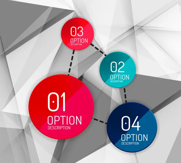 Opción geométrica de negocio pasos infografías — Vector de stock