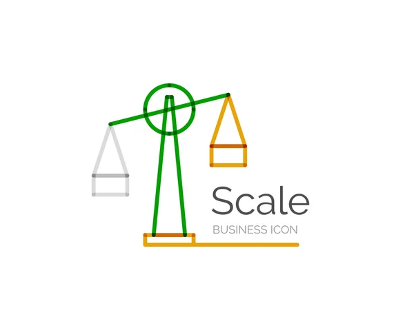 Linea scala del logo dal design minimale — Vettoriale Stock