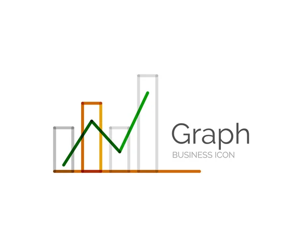 Wykres liniowy minimalistycznym logo — Wektor stockowy