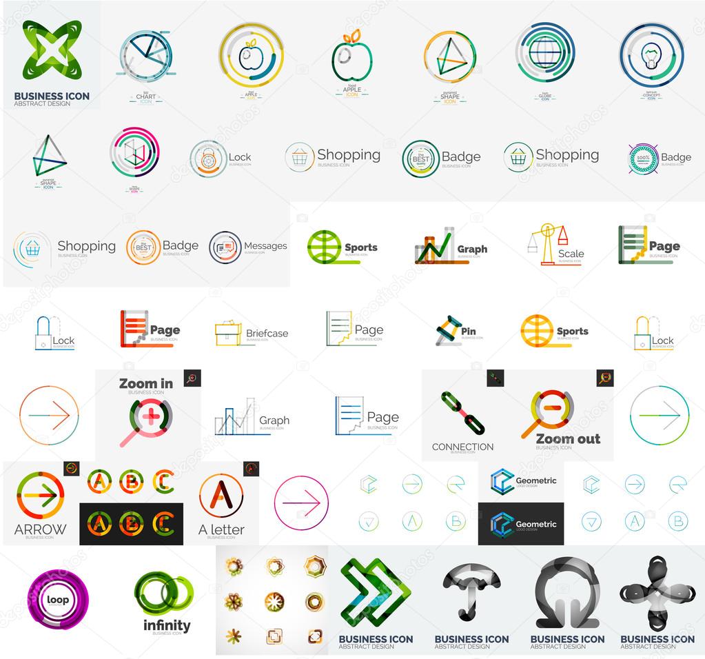 Abstract company logo vector collection