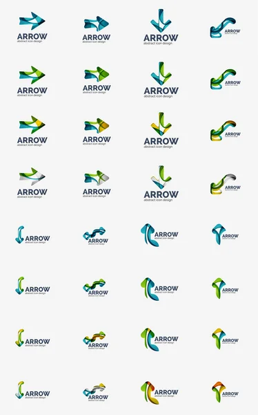 Czysty moden fala projekt logo arrow — Wektor stockowy