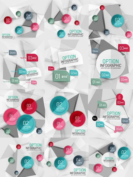 Zestaw szablonów infografiki streszczenie wektor biznes — Wektor stockowy