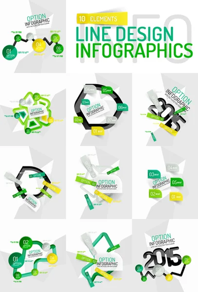 Coloridas infografías de pegatinas frescas — Archivo Imágenes Vectoriales