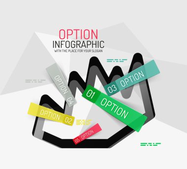 modern iş geometrik infographics