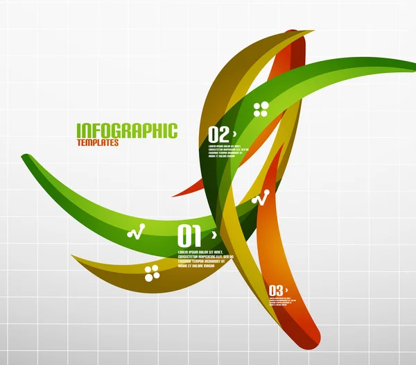 Modernas infografías de negocios de olas frescas — Vector de stock