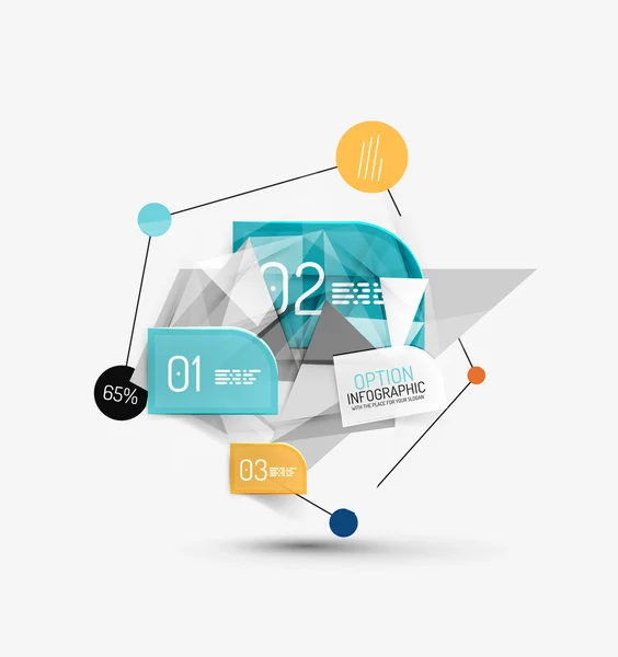 Infografías en papel de color — Vector de stock