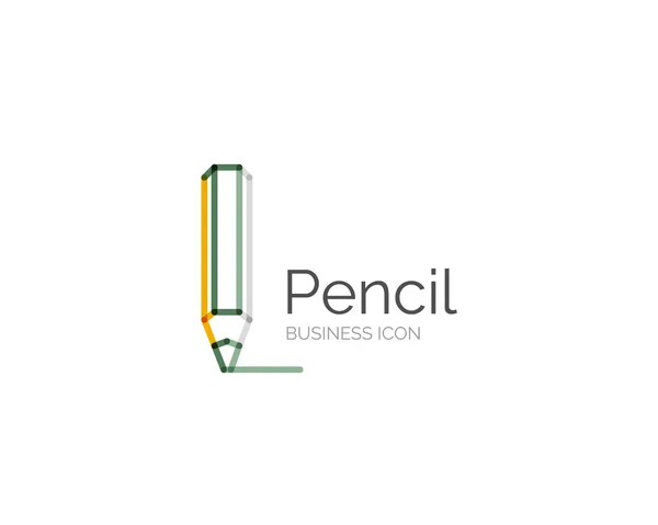 Line minimales design logo bleistift — Stockvektor