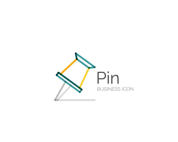 Line minimal design logo pin — Stock Vector