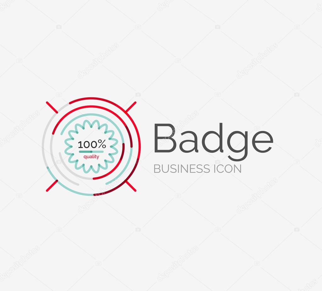 Thin line neat design logo, clean modern concept, premium quality stamp