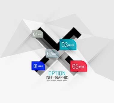 modern iş geometrik infographics