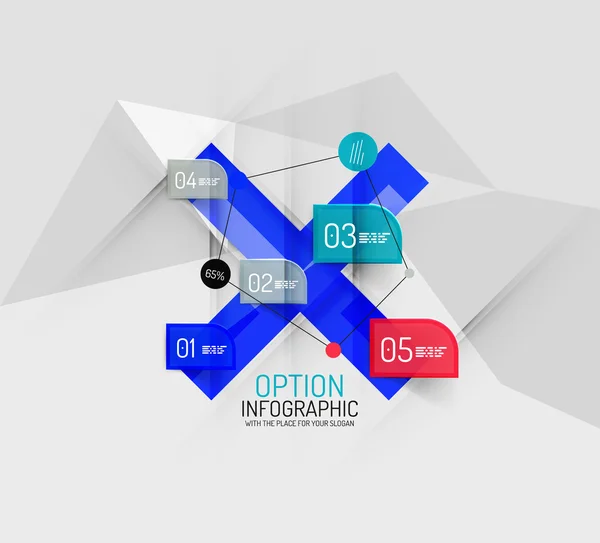 Nowoczesny biznes streszczenie geometryczne Infografika — Wektor stockowy