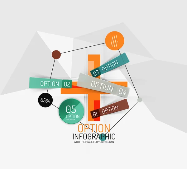 Nowoczesny biznes streszczenie geometryczne Infografika — Wektor stockowy