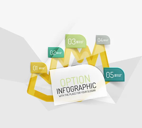 モダンな抽象ビジネス幾何学的なインフォ グラフィック — ストックベクタ