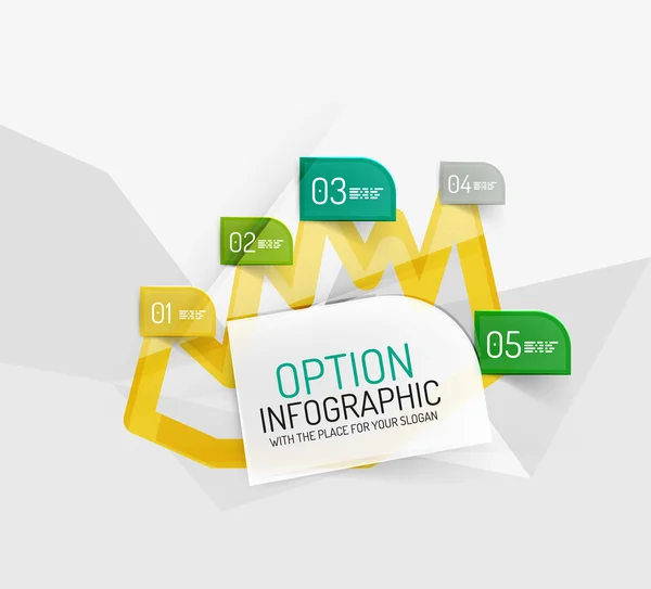 Moderne abstracte zakelijke geometrische infographics — Stockvector