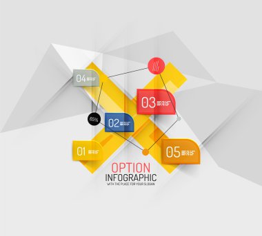 modern iş geometrik infographics