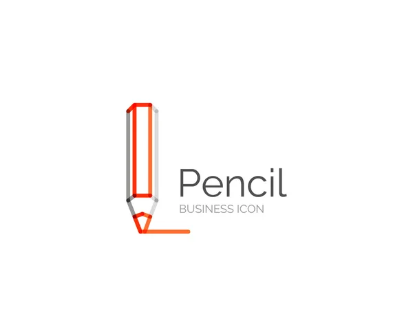 Line minimal design logo pencil — Stock Vector