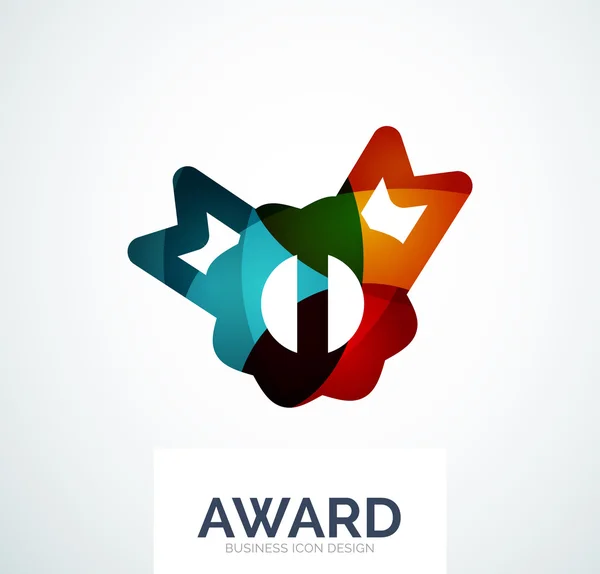 Logo bisnis penghargaan berwarna - Stok Vektor