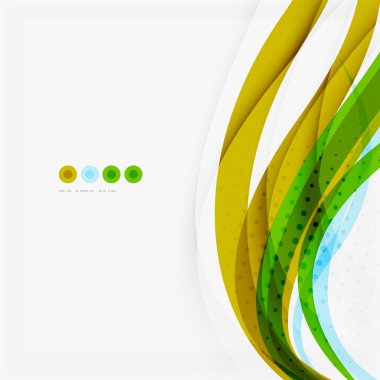 Yeşil mavi dalga satırları