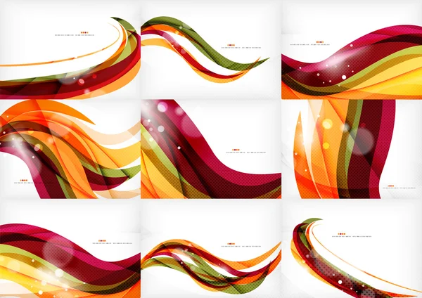 Lignes de couleur pourpre et orange — Image vectorielle