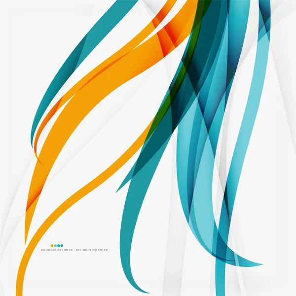 Composición moderna en forma de color azul y naranja — Vector de stock