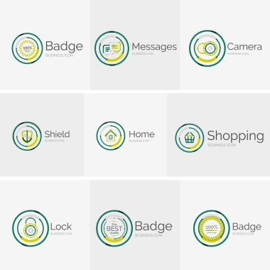 İnce çizgi zarif tasarım logo toplama