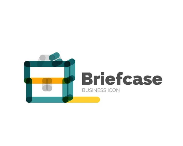 Line minimal design logo briefcase — Stock Vector