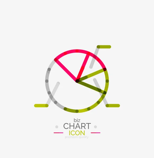 Gráfico de linha, ícone de gráfico — Vetor de Stock