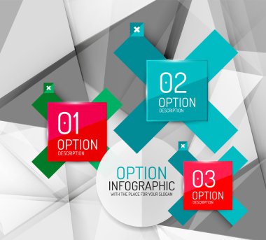 iş geometrik seçeneği adımları infographics