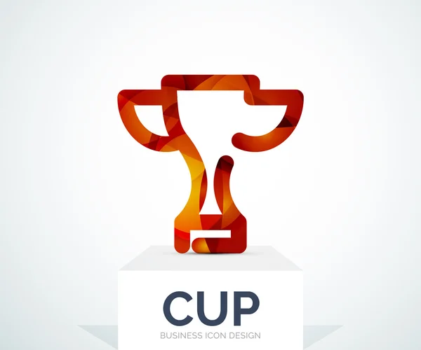 Abstrakt färgglada Logotypdesign, cup — Stock vektor