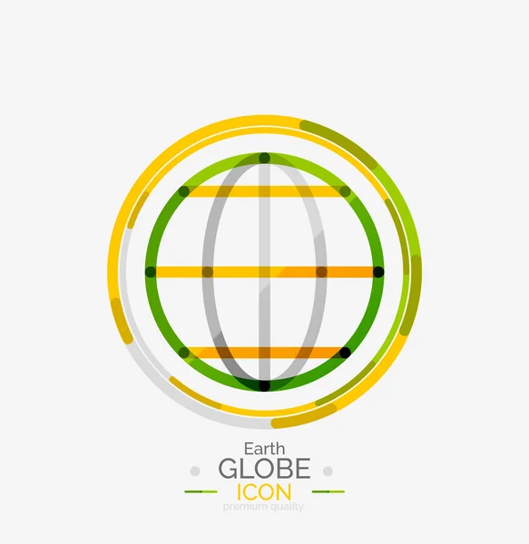 World globe logo stamp — Stock Vector