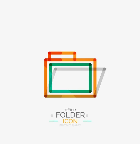 Folder logo, stamp. Accounting binder — Stock Vector