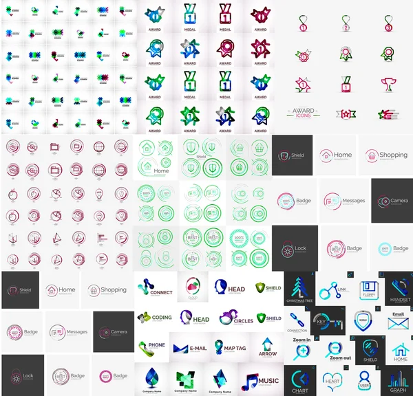 Mega collection de logos universels — Image vectorielle