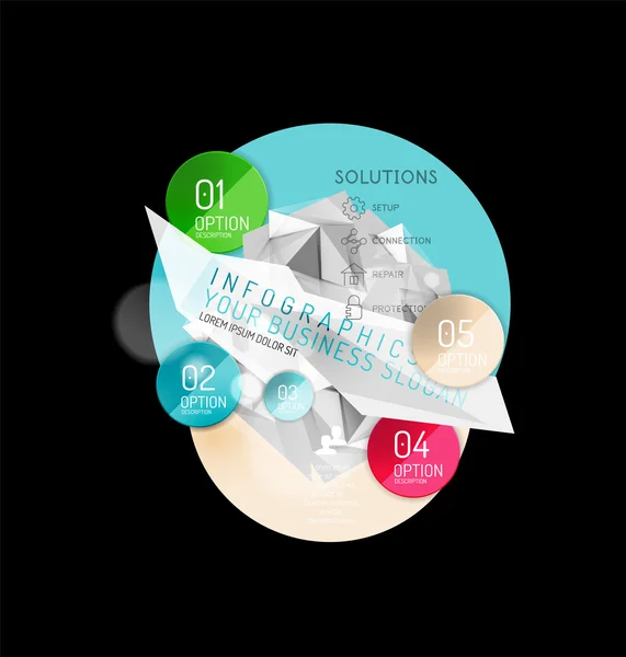 Business astratto layout infografico triangolare — Vettoriale Stock