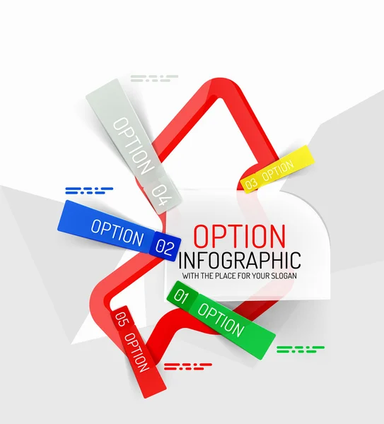 Infografica adesivi freschi colorati — Vettoriale Stock